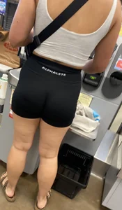 PAAG in tight short leggings with a massive ass