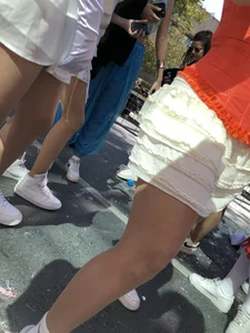 Carnival girls wearing pantyhose, spandex shorts, stockings, skirts and other outfits