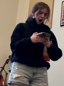 Candid college teens