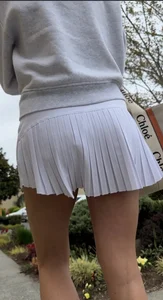 Tennis skirt + wind = amazing