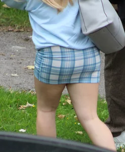 Blonde Teen Mini Skirt