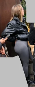 Perfect PAWG in tight grey leggings