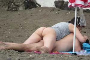 Nude beach and topless girls