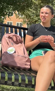 THICC thighs glisten over college girl’s legs