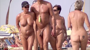 Nude beach and topless girls