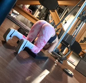 Sexy Gym Girl in Pink Leggings Doggy Style (OC)