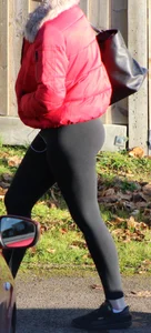Stunning Teen In Tight Black Leggings