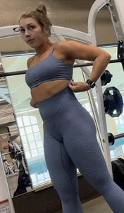 TIGHT TEEN Sculpted ASS in blue patterned leggings, perfect tease face