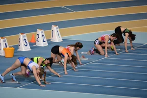 Candid track and field girls
