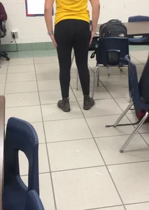 College booties in leggings