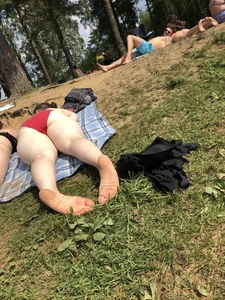Two Young Chunky Girls Lying at a Beach Creepshots Gallery
