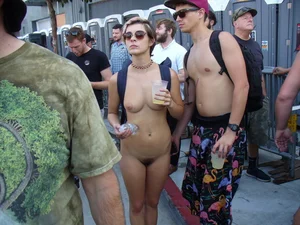 Naked girls on variuos nudist events