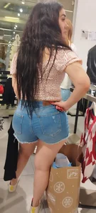 GREAT ASS on this beautiful girl with jean shorts