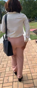 Even she can’t resist touching her own ass
