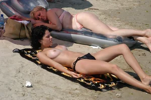 Sexy girls on nude beach Promorsk in Bulgaria