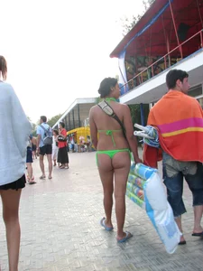 Candid beach and bikini babes