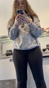 Curly Haired College Girl Loves To Only Wear Leggings Everyday
