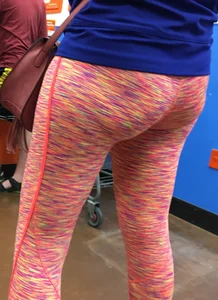 Pink patterned leggings ass at Walmart