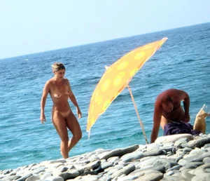 Nude beach and topless girls