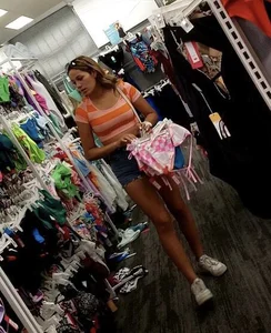 Short shorts and Nice legs