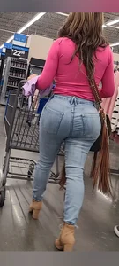 BBL in tight jeans latina