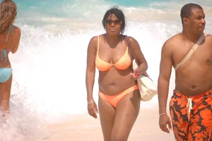 Various sexy candid girls in bikinis at the beach