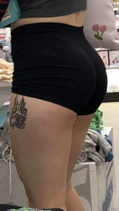 Tight body Thicc robowolf booty in spandex shorts
