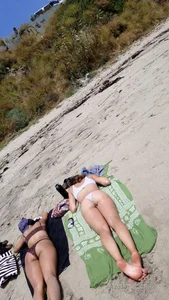 Nice ladies in bikini suntanning