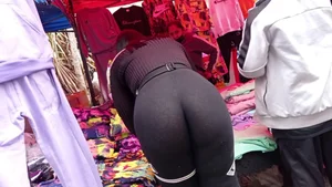 Big Ass Milf in Black Spandex - she has a tattoo?