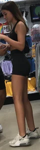 GymShark Snowbunny spandex shorts bend over