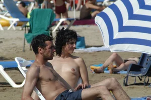 Sexy mature girls on Vilanova topless beach