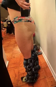 Girl in Pulled Down Pants Panties Mirror Selfie