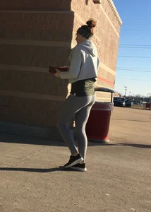 Oklahoma milf in grey leggings shopping at Target