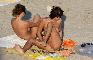 Nude beach and topless girls