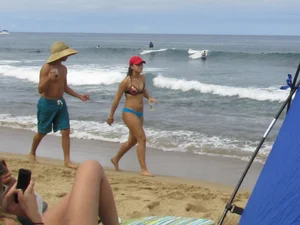 Taking a walk on the beach