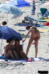 Bunch of sexy ladies on a nude beach