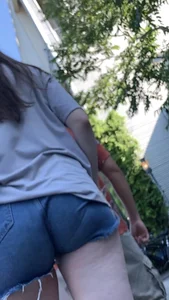 Cute Bubble With Tight Jean Shorts Wedgie (OC)