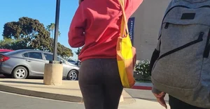 College girl in grey leggings (Got Caught)