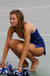 Candid cheerleaders