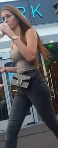 Various hot butts in tight jeans on the street and inside cafes, some teens too