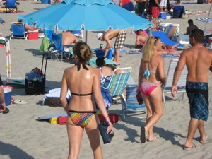 Mix of candid girls at the beach and in bikinis
