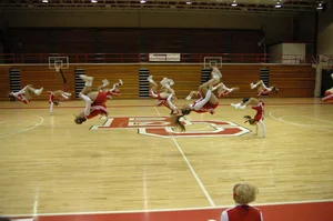 Candid cheerleaders