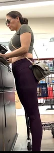 latina super milf in hot purple yoga pants