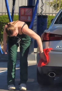 Carwash slim hottie