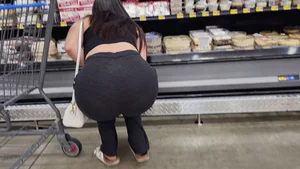 Bubble Butt Bending Over In Sheer Leggings