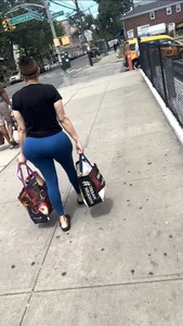 Huge ass bbl latina vpl blue leggings