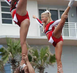 Candid cheerleaders