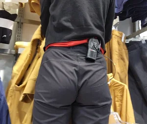 Petite brunette workers sexy tight ass