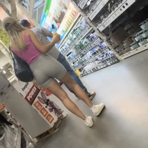 Petite blonde in gray bikers. SLEEPER