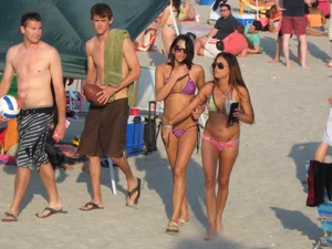 Mix of candid girls at the beach and in bikinis